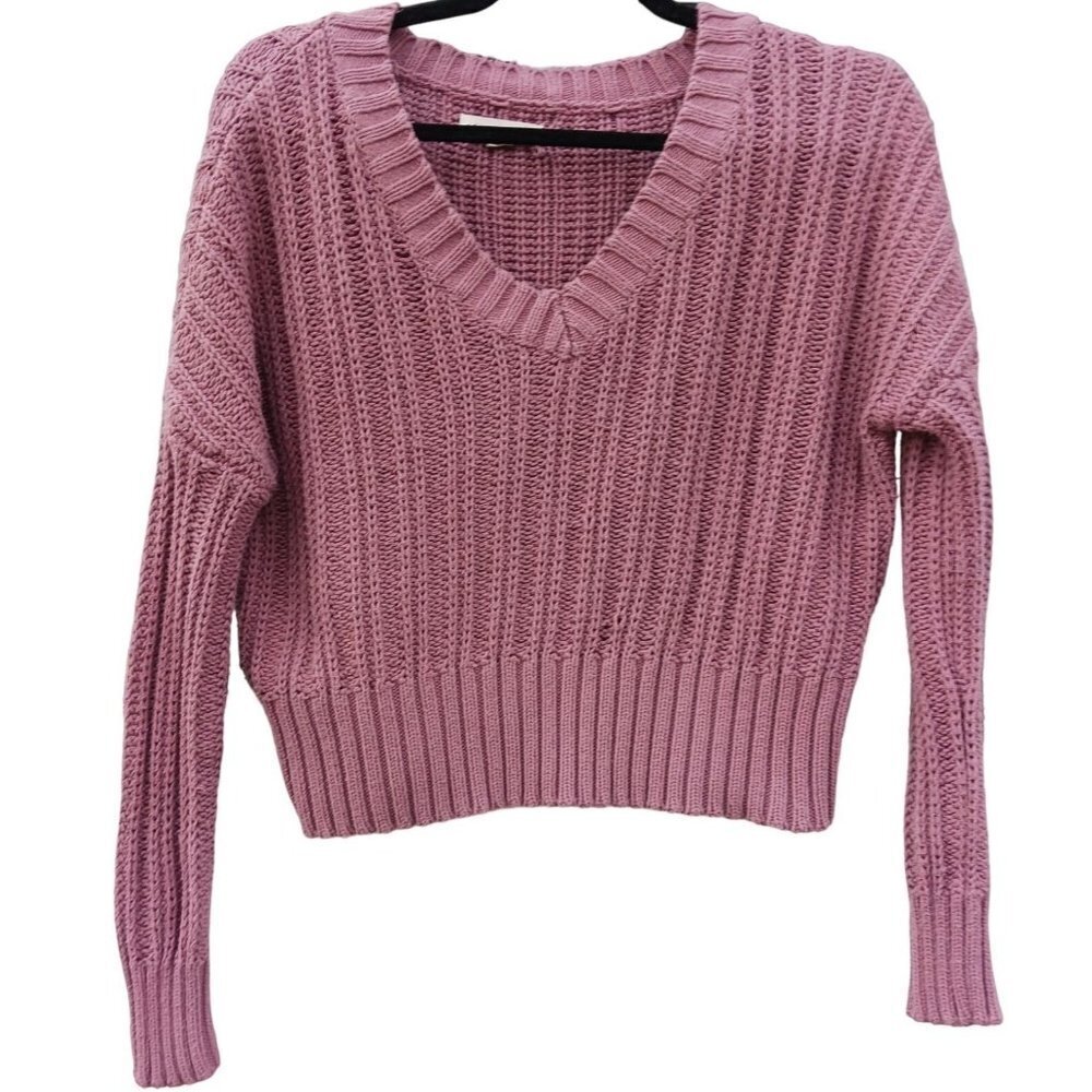 Aeropostale Cropped Cable-Knit Sweater